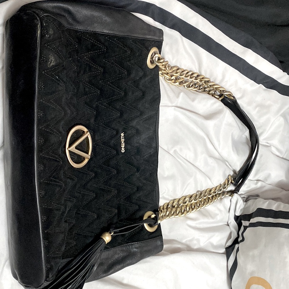 Black Leather Valentino Shoulder bag